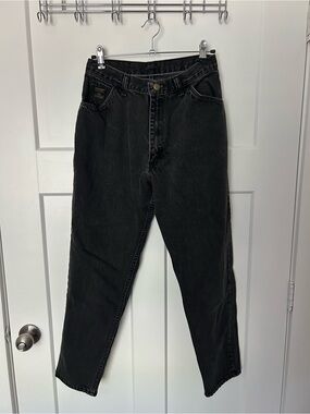 Wrangler Black High-Waist Straight Jeans